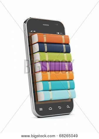 E-book Library Concept