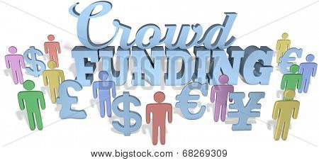 Crowdfunding social people invest in international business startup project 