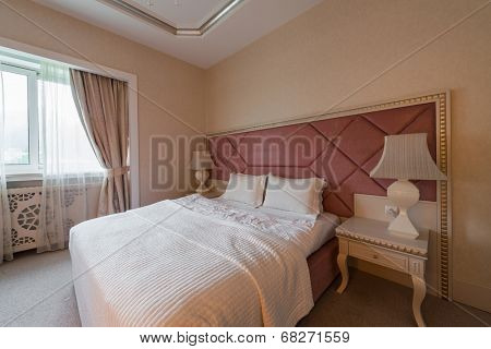 GABALA - MAY 18: Room in Riverside Hotel on May 18, 2014 in Gabala, Azerbaijan. Riverside hotel is first 5 star hotel in Gabala, Azerbaijan