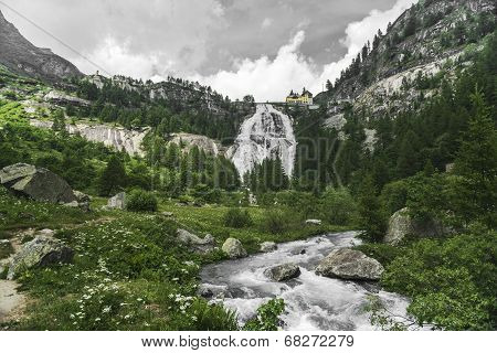 Waterfall Of River Toce, Formazza Valley