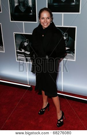 NEW YORK-JAN 12: Katie Couric attends 'Beautiful - The Carole King Musical' Broadway Opening Night at Stephen Sondheim Theatre on January 12, 2014 in New York City.