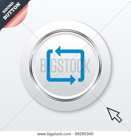 Repeat icon. Loop symbol. Refresh sign.