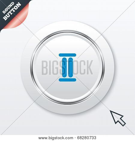 Roman numeral two icon. Roman number two sign.