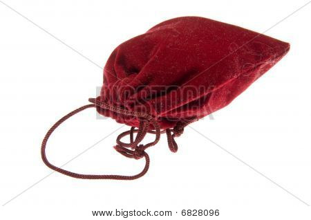 Sacchetto rosso gioielli isolata On White Background