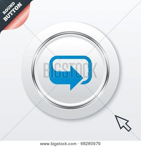 Rotation icon. Repeat symbol. Refresh sign.