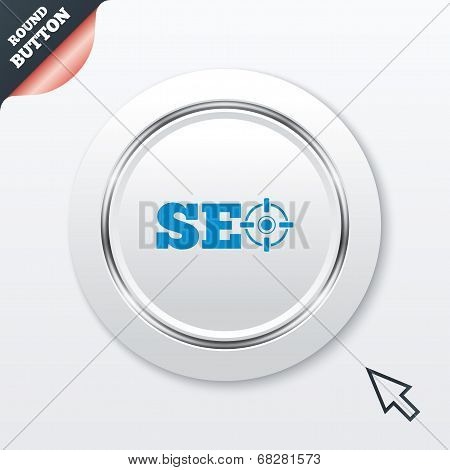 SEO sign icon. Search Engine Optimization symbol.