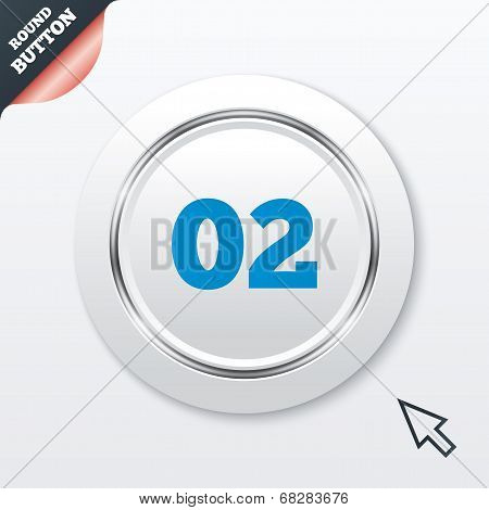 Second step sign. Loading process symbol.