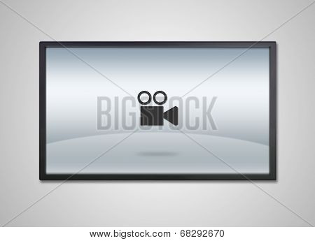 Tv Display With Movie Icon