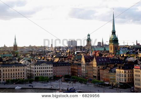 Západ slunce ve Stockholmu