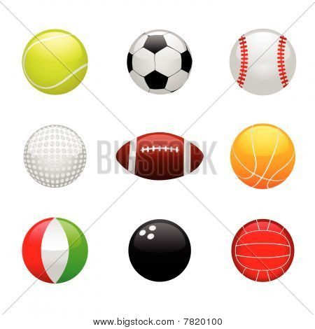 glossy ball set vector