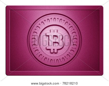 Pink Metallic Bitcoin Plate