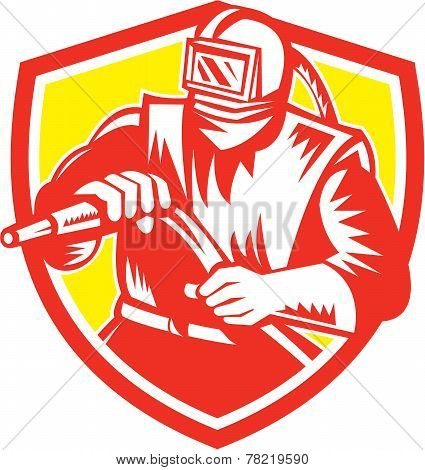 Sandblaster Sandblasting Hose Shield Retro