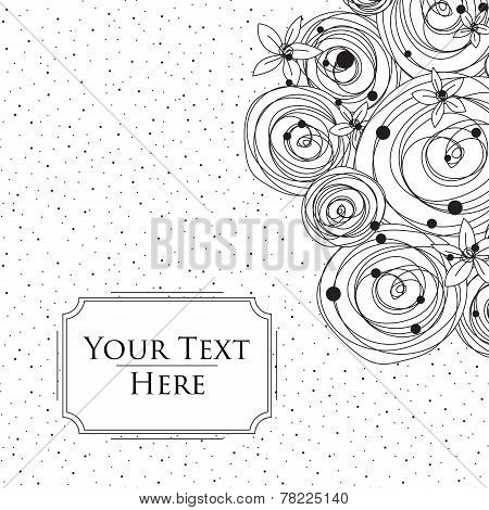 Card with Scribbles on a Background