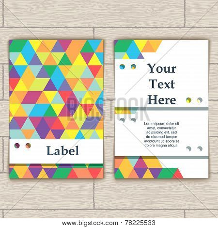 Card with Pattern of Colorful Lozenges