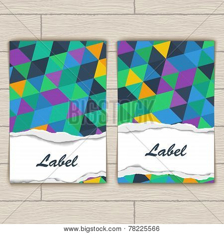 Card with Pattern of Colorful Lozenges