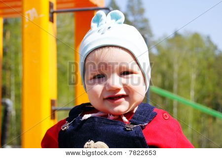 The child on a children's playground