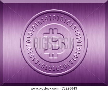 Purple Metallic Bitcoin Plate