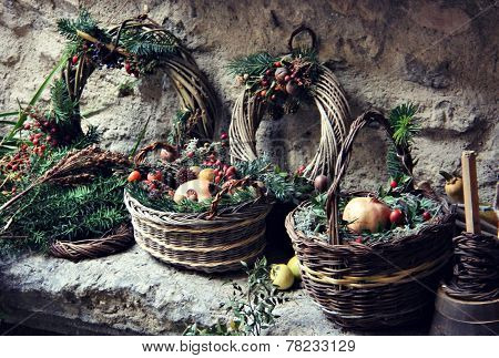 Rustic Winter Baskets