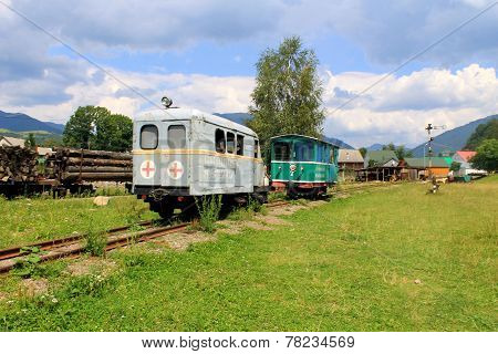 Old narrow-gauge railway in Transcarpathia