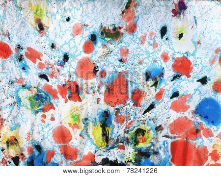 Abstract painted background - marbled ink technique