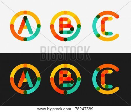 Minimal line design logo seg, business icons, branding emblems
