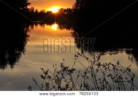 Sunset On A Quiet River