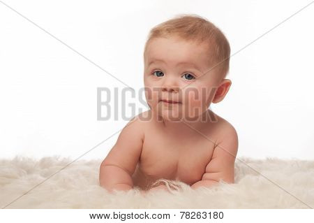 Baby Boy With A Slight Smile