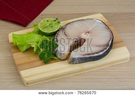 Raw Blue Shark Steak
