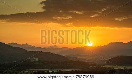 View Of Sunset From Hak Observatory