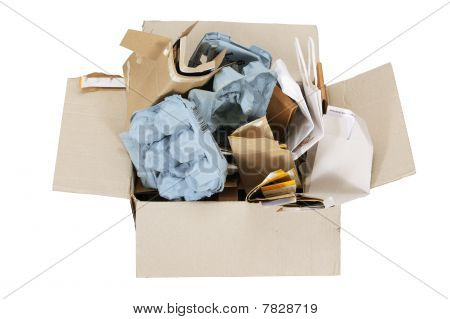 Boîte de recyclage de vieux papiers