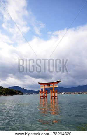 A View Of Itsukushima Shrine In Miyajima, Japan