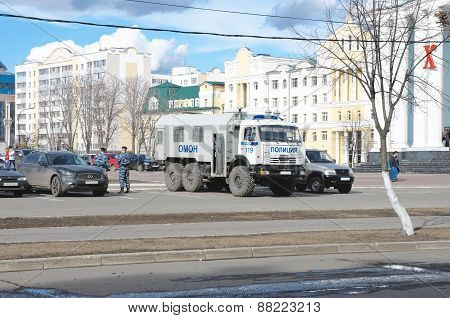Police trucks