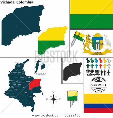 Map Of Vichada, Colombia