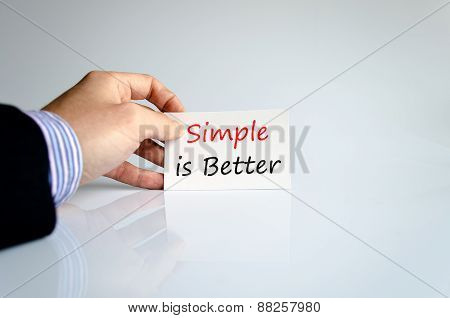 Simple Is Better Concept