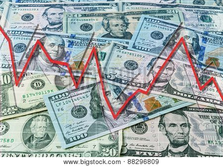 Dollars And Descending Graph