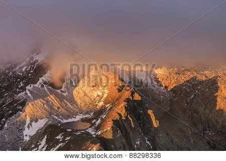 Caltun Lake In Fagaras Mountains