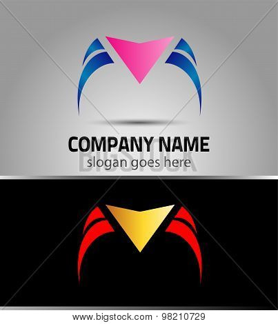 Letter M logo icon design template elements
