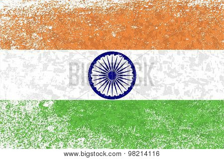 Flag Of India Grunge