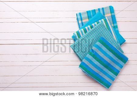 Kitchen Towels In Blue Colors