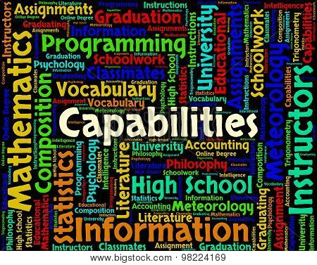 Capabilities Word Means Aptness Ability And Aptitude