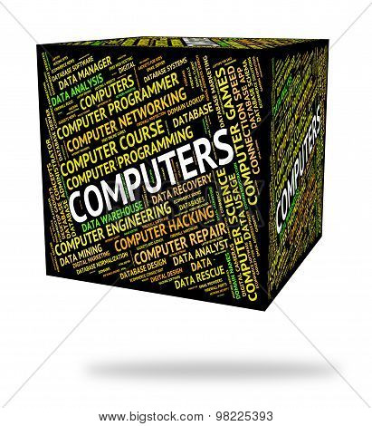 Computers Word Shows Www Text And Processor