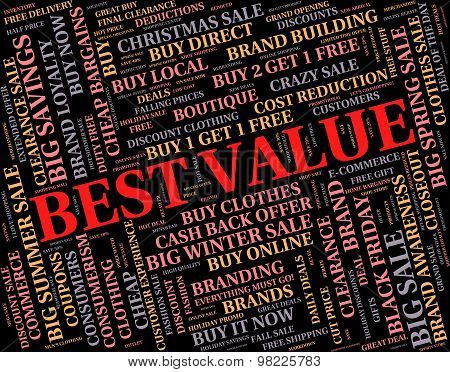 Best Value Represents Number One And Cost