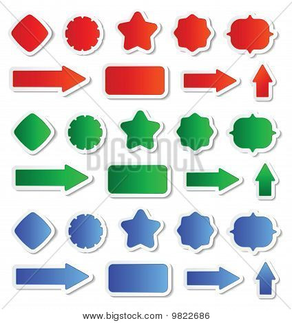 ชุดขององค์ประกอบการออกแบบป้ายชื่อ