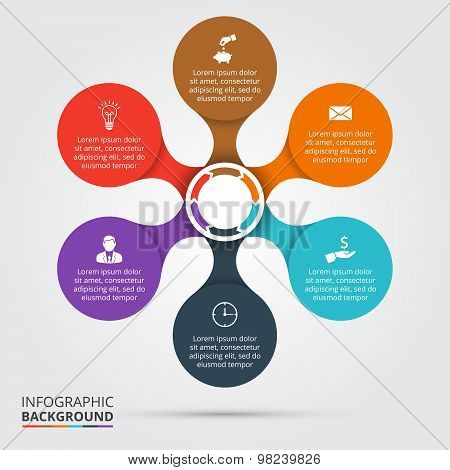 Vector circle element for infographic.