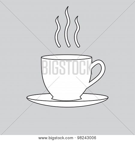 Coffee or tea cup icon. Vector.