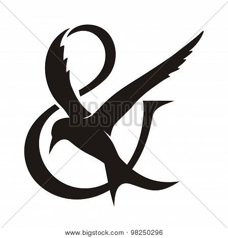 and typography bird