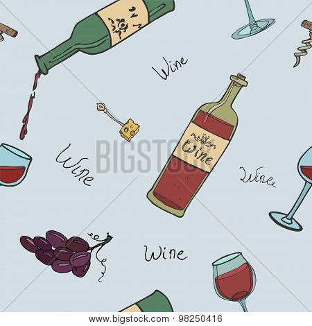 Seamless Background With Wine