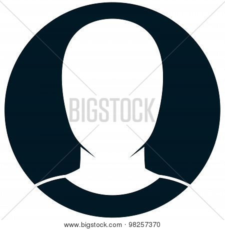Vector Man Head Isolated On White