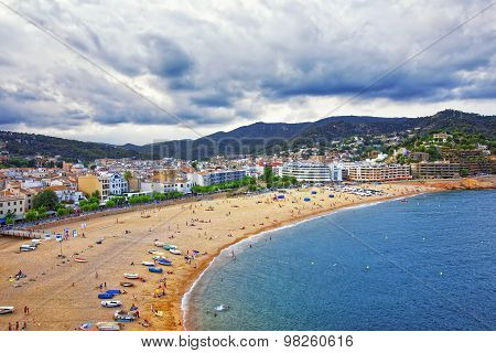 View Of Tossa De Mar At Stormy Weather
