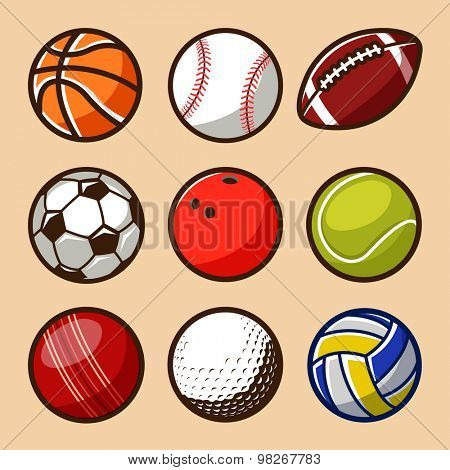 Sport Balls Vector Set 01